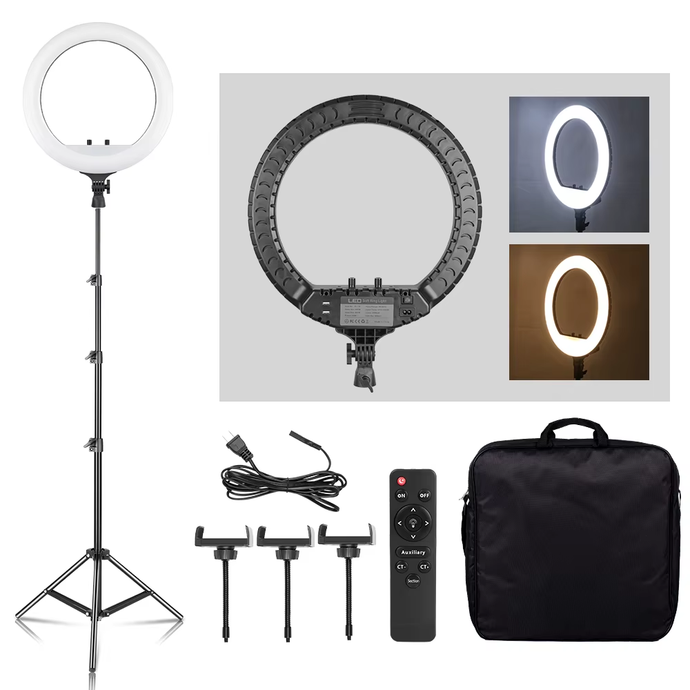 SH 18 Inch Knob Ring Light LED - Photography Lighting Description ulasan dan harga