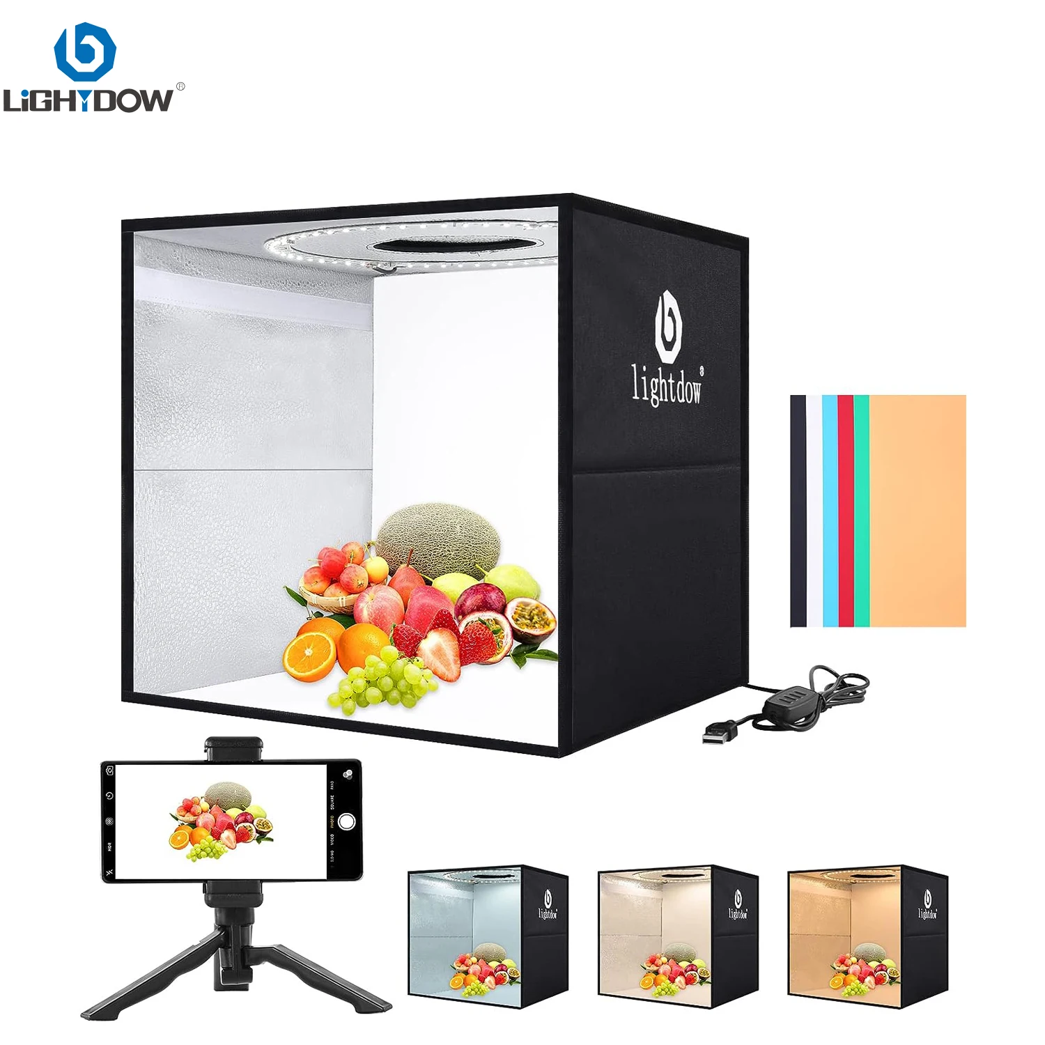 Lightdow Dimmable Photo Box LE - Photography Lighting Meter ulasan dan harga