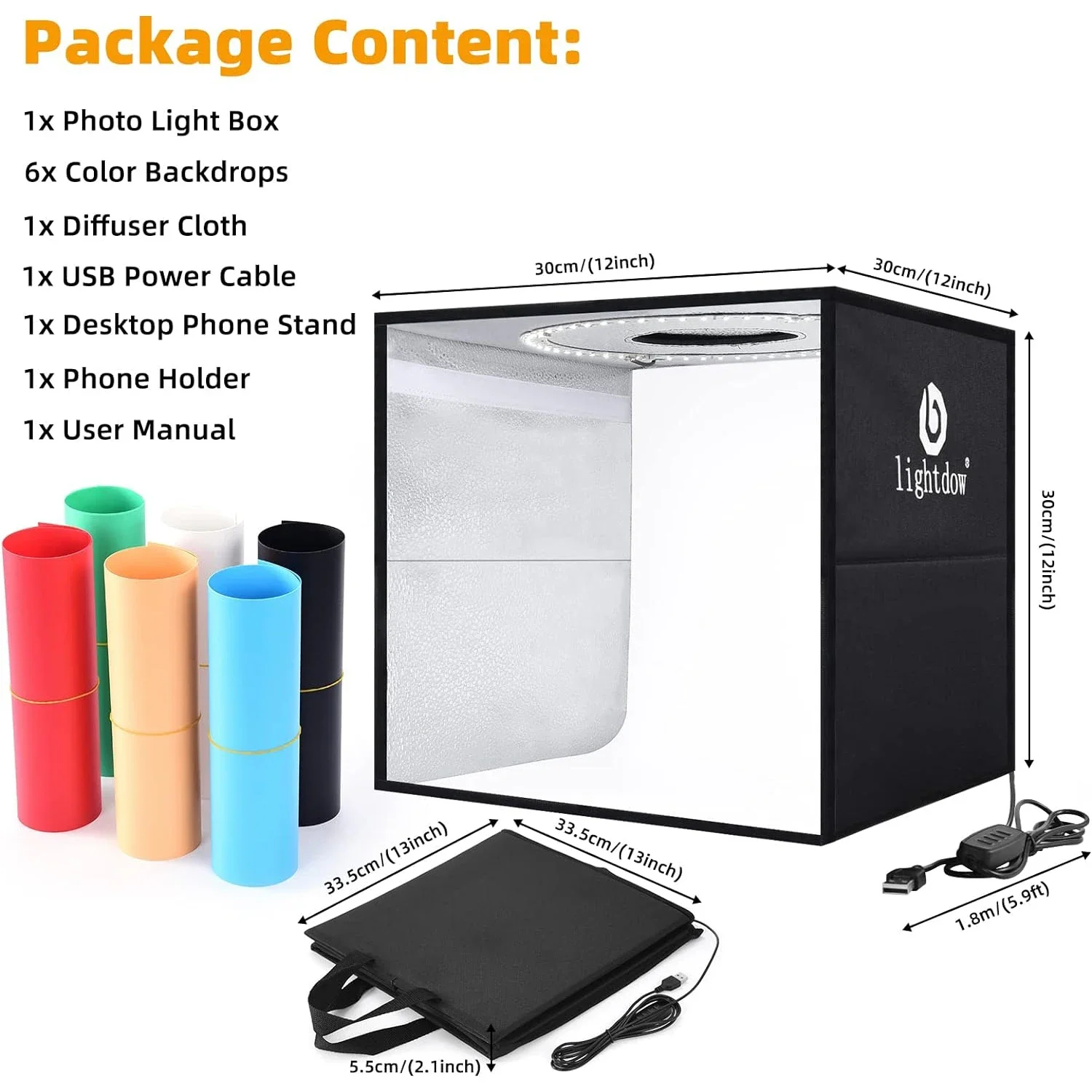 Lightdow Dimmable Photo Box LE - Photography Lighting Meter ulasan dan harga